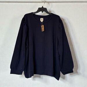 Amazon Women’s Plus Navy Blue Sweatshirt 5X NWT